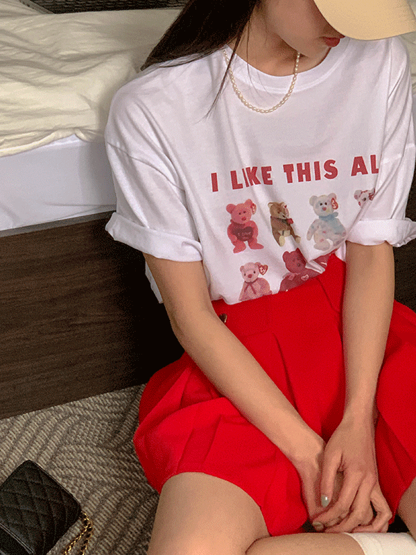 [러블리 빅사이즈!] 젤리곰 키치 빈티치 프린팅 박시핏 티셔츠
