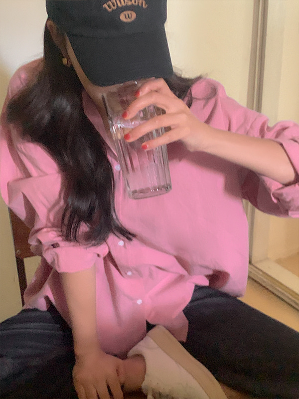 [재진행!] 핑퐁 바이오워싱 컬러 루즈핏 셔츠