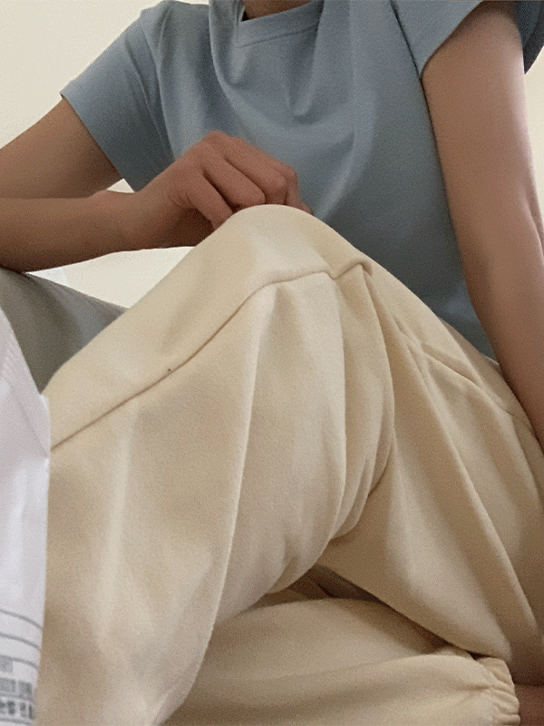 [인기재진행/핏예쁜반팔] 푸딩 컬러 스판 라운드 반팔 티셔츠