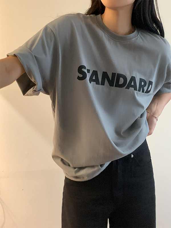 스탠다드 박시 루즈핏 프린팅 반팔 티셔츠