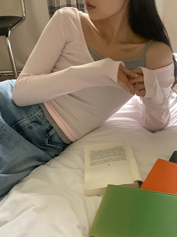 [날씬핏/레이어드] 루리 쫀득 말랑 유넥 긴팔 티셔츠